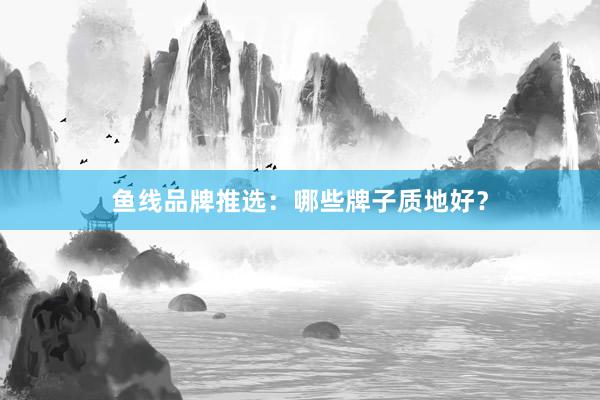 鱼线品牌推选：哪些牌子质地好？